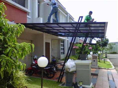 Gambar Desain Model Canopy Rumah Minimalis Bengkel Las Cilengsi