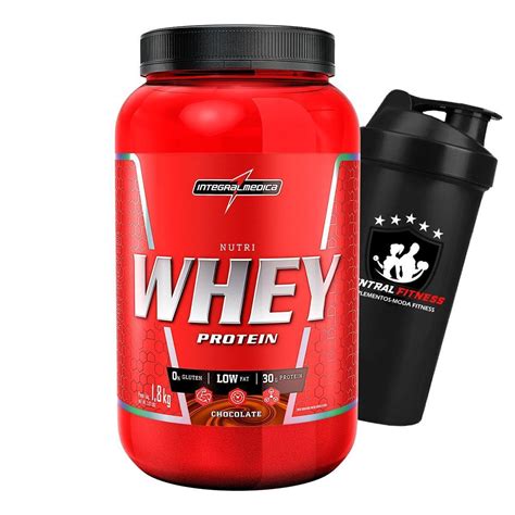 Nutri Whey 907g Chocolate Pote Coqueteleira Integralmedica