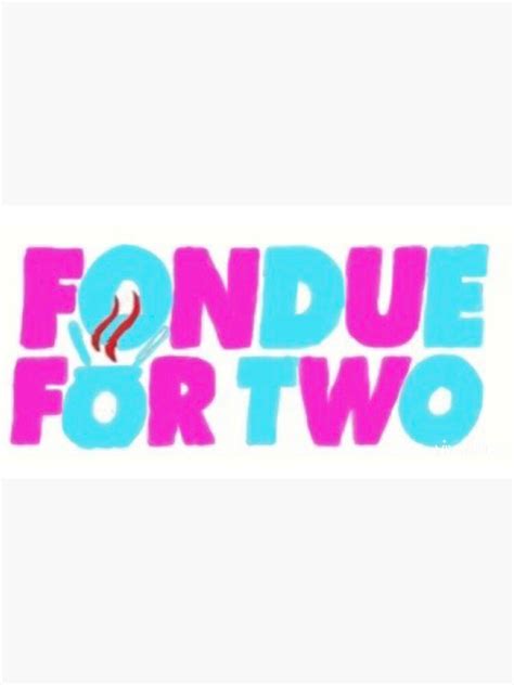 Fondue For Two Blue And Pink Sticker Sticker For Sale By Jessica2901 Redbubble