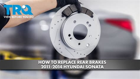 How To Replace Rear Brakes 2011 2014 Hyundai Sonata Youtube