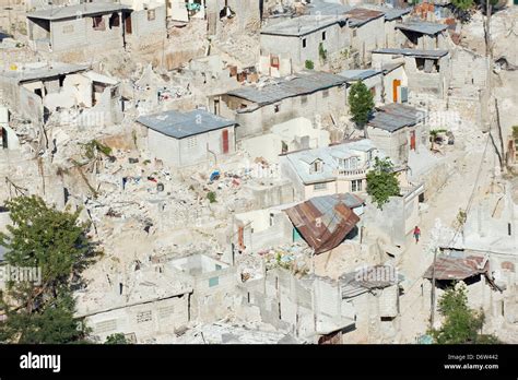 Januar 2010 Erdbeben verursachten Schäden in den Slums Port au Prince