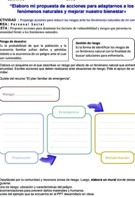 Solved Actividad Propongo Acciones Para Reducir Los Riesgos Ante Los