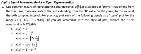 Solved Digital Signal Processing Basics ﻿signal