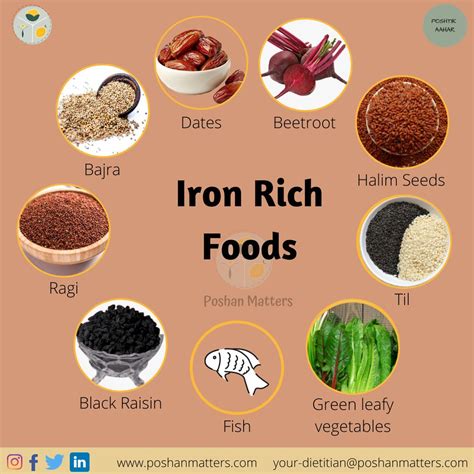 Iron Rich Foods Chart