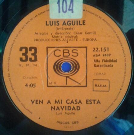 Luis Aguil Ven A Mi Casa Esta Navidad Yo Soy Un Poeta Vinyl