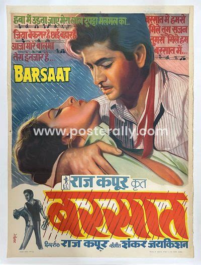 Buy Barsaat 1949 Original Bollywood Movie Poster Posterally Studio