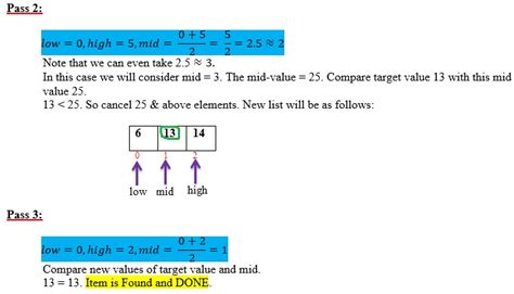 Binary Search Example Step By Step Algorithms And Flowcharts