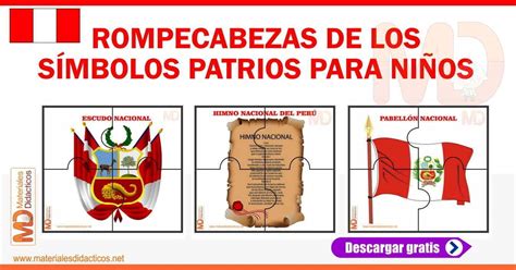 ROMPECABEZAS DE SÍMBOLOS PATRIOS PARA NIÑOS