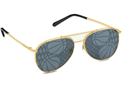 Louis Vuitton X Nba Lv Catch Pilot Sunglasses Gold In Metal With Silver Tone