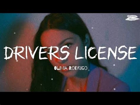 Olivia Rodrigo Drivers License Lyrics YouTube