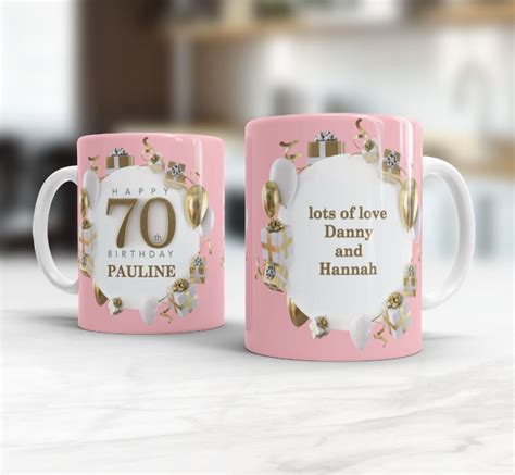 Personalised Pink Happy Th Birthday Gift Mug Personalise Online