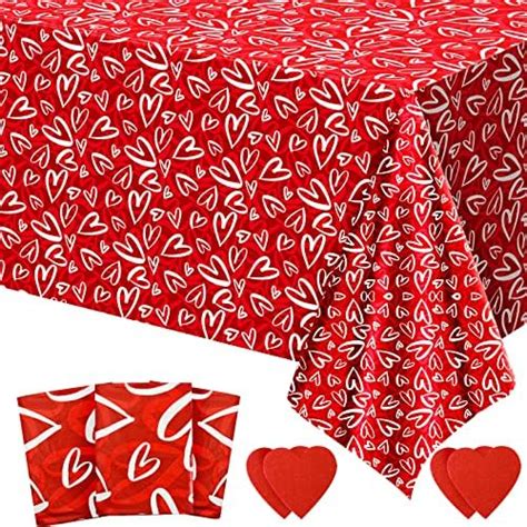 Amazon Mashan Pcs Valentines Day Plastic Tablecloths X