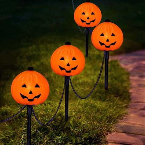 Amazon Retisee Pcs Halloween Pumpkin Pathway Markers Lights