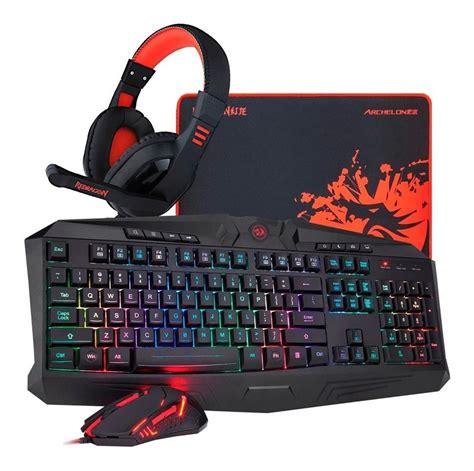 Kit Gamer Redragon S Ba Mouse Teclado Pad Headset