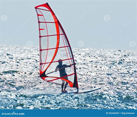 Calm Wind Surfing Stock Image Image Of Middle Speed