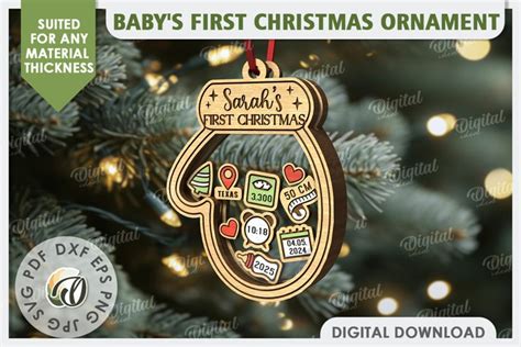 Personalized Baby First Christmas Ornament Laser 4985100