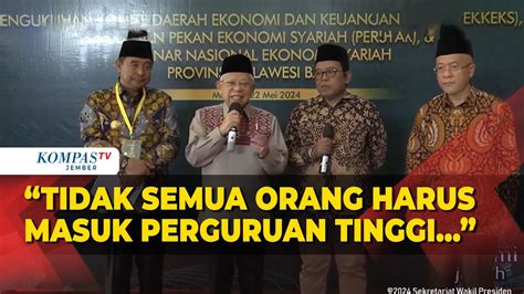 Wapres Maruf Amin Soal Pendidikan Tinggi Tersier Kuliah Penting Tapi