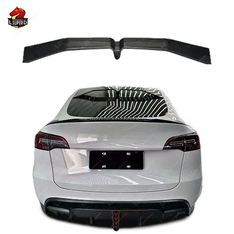 Promotion For Tesla Model Y Roof Spoiler Upgrade D Style Serat Karbon