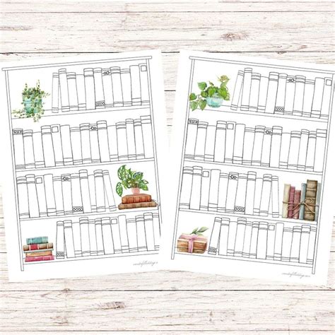 Free Printable Bookshelf Reading Log For Planners Bullet Off