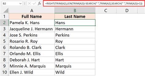 Extract Last Name In Excel 5 Easy Ways