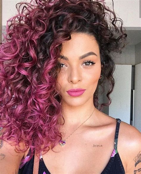 Pin By Mary Gerena On Power Of Beauty Hair Colored Curly Hair