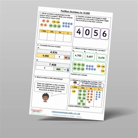 Partition Numbers To 10000 Mixed Activity Resource Classroom Secrets