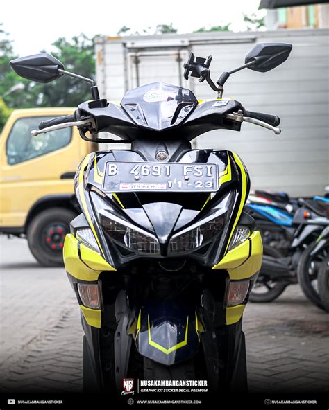 Striping Aerox Monster Kuning Nusakambangan Sticker