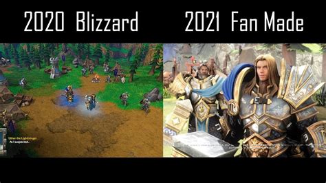 2021 All New Warcraft 3 Reforged Vs 2020 Original Human 01 Comparison