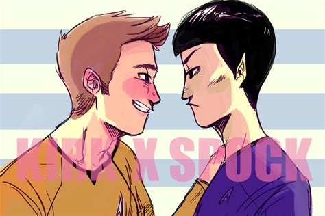 Kirk X Spock Postcard by shark-bomb on DeviantArt