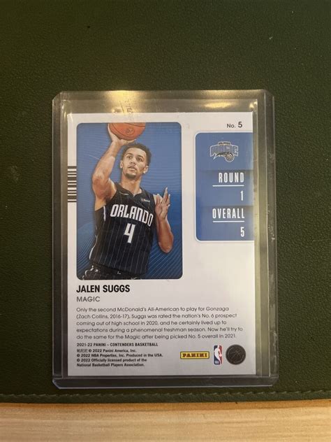 Jalen Suggs 2021 22 Panini Contenders 2021 Draft Class RC 5 EBay