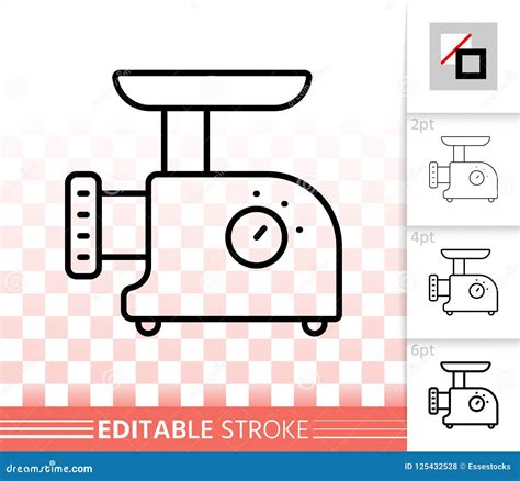 Meat Grinder Simple Black Line Vector Icon Stock Vector Illustration