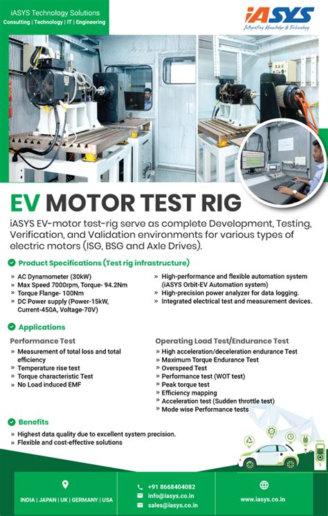 E Motor Testing Solutions Electric Motor Test Rig