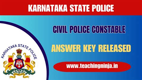 Ksp Civil Police Constable Answer Key Released Now