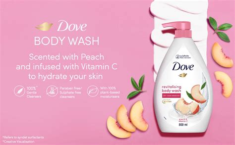 Buy Dove Revitalizing Bodywash Scented With Peach And Infused With Vtamin C To Hydrate Your Skin