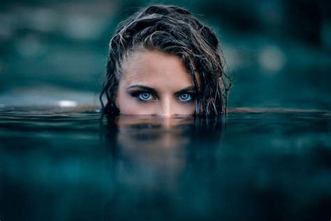 Women Eye Blue Eyes Brunette Face Girl Stare Water Woman P Wallpaper Hdwallpaper