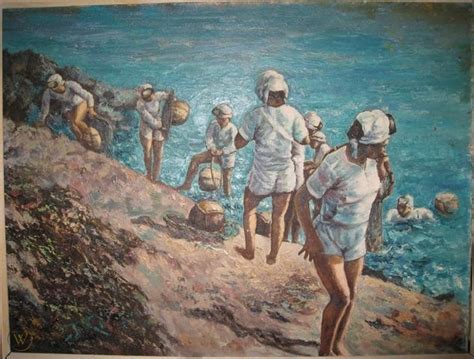 Women Diver Pearl Korean African Japanese Ama Painting 47601322