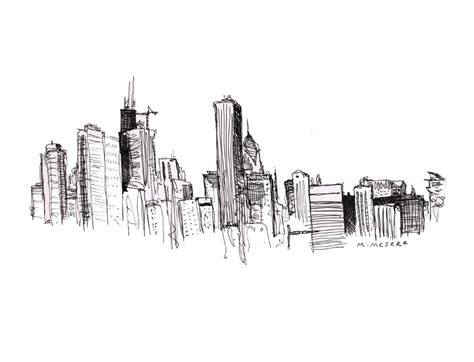 Free Skyline Drawing, Download Free Skyline Drawing png images, Free ...