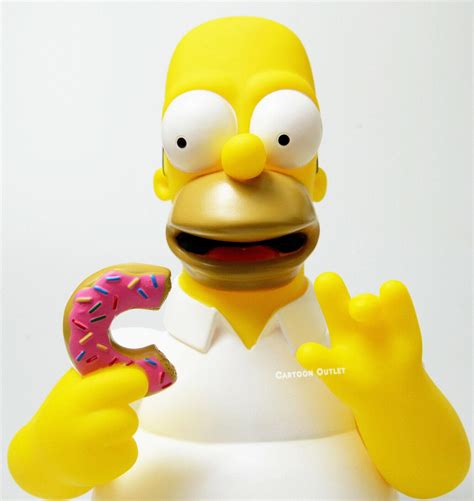 The Simpsons Homer Simpson Pink Donut Figure Large Coin Bank Bust