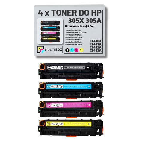 NEW 4x Toner 305X 305A CE410X CE411A CE412A CE413A Do HP LaserJet