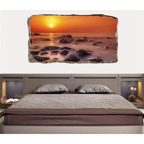 Startonight D Mural Wall Art Photo Decor Red Sunset Amazing Dual View