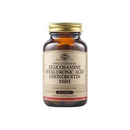 Solgar Glucosamine Hyaluronic Acid Chondroitin Msm Comprimate