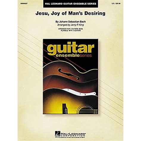 Hal Leonard J S Bach Jesu Joy Of Man S Desiring Guitar Ensemble Score