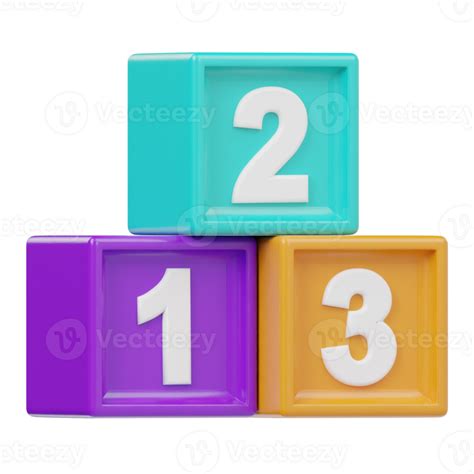 Number Block Icon 3d Illustration 51069421 Png