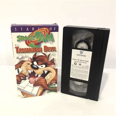 Stars Of Space Jam Tasmanian Devil Vhs Looney Tunes Video Tape