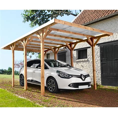 Carport Bois Trait Autoclave Madeira Max Voiture Int Rieur