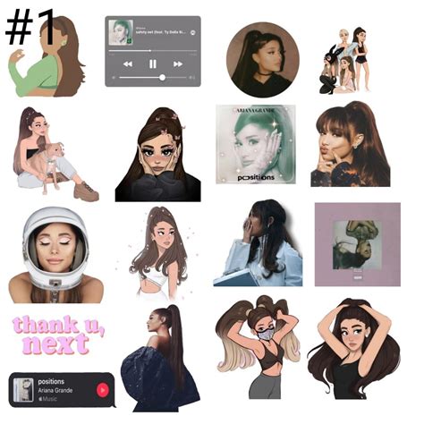 Aesthetic Glossy Ariana Grande Stickers Limited Edition 30 Off For