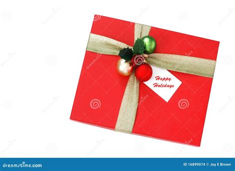Holiday T Box Stock Photo Image Of Gold Christmas 16899074