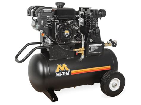 Mi T M 20 Gal Industrial Single Stage Gasoline Air Compressor Gas