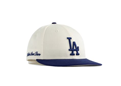 SASOM เครองประดบ Aime Leon Dore x New Era Dodgers Hat Ivory Blue