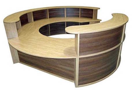 Italian Round Wood Circular Reception Desk Office Furniture